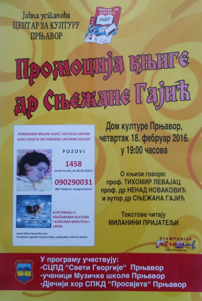 promocija knjige snezane gajic plakat